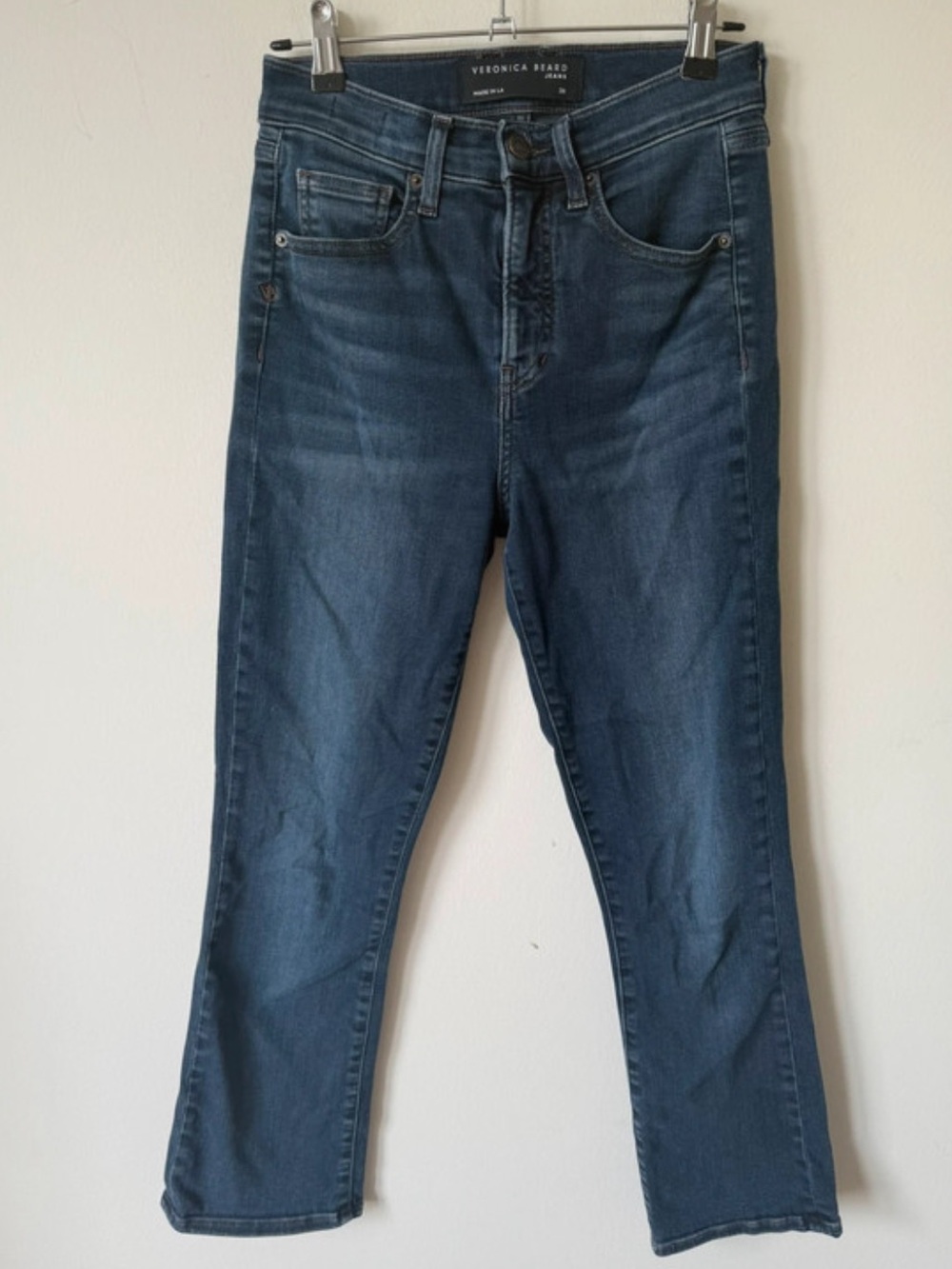 Veronica Beard Carly Kick Flare High Rise Jeans Dark Wash Size 26